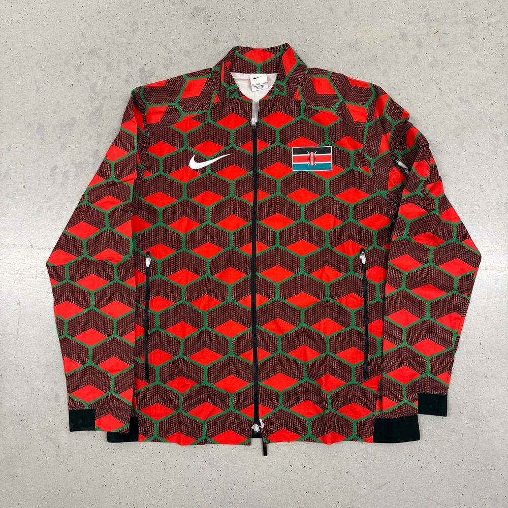Nike Kenya Red 3D Pattern Track Jacket